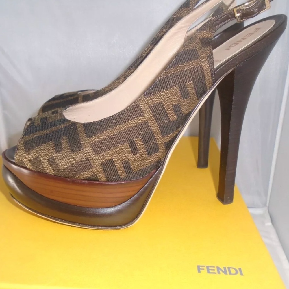 🔥🔥SOLD🔥🔥 Authentic Fendi monogram heels